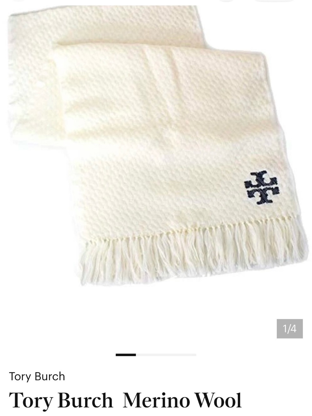 Tory Burch Woven Shawl. 100% Merino wool.